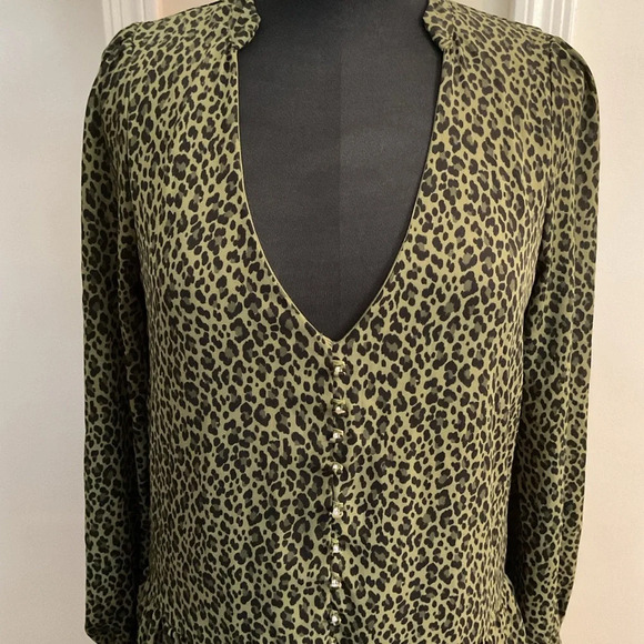 🤍 Leopard Print Chiffon Above Knee Dress - Picture 3 of 7